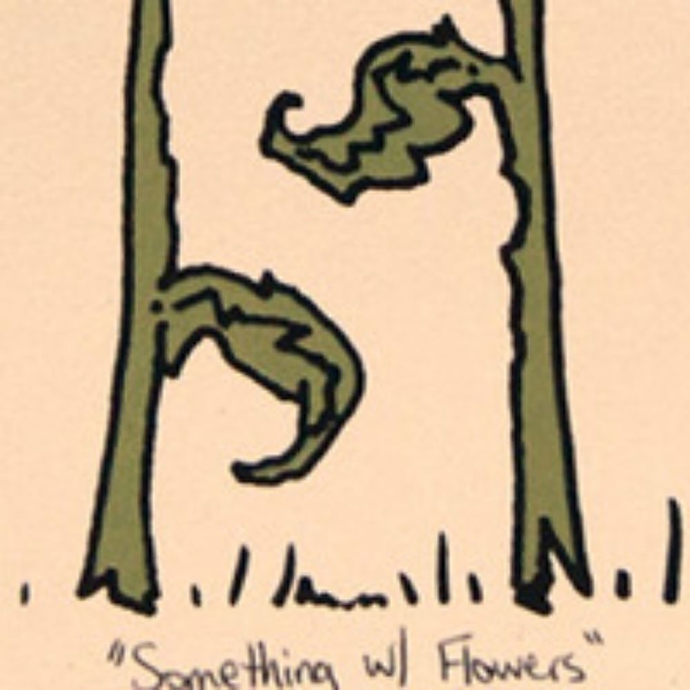 "Something w/ Flowers" : 4 color screen print - Picture 3 of 3